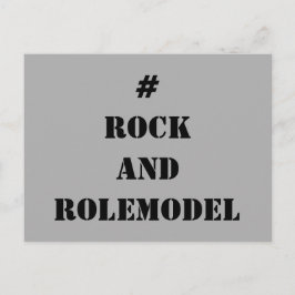 #RockandRolemodel - Black Editable. Postkarte