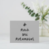 #RockandRolemodel - Black Postkarte (Stehend Vorderseite)