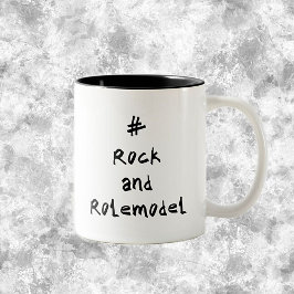 #RockandRolemodel - Black Zweifarbige Tasse