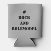 #RockandRolemodel - Schwarz editierbar. Dosenkühler (Vorderseite)