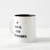 #RockandRolemodel - Schwarz editierbar. Zweifarbige Tasse (Vorderseite Links)