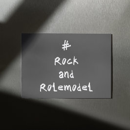 #RockandRolemodel - Weiß. Karte