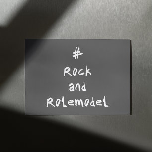 #RockandRolemodel - Weiß. Karte