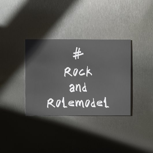 #RockandRolemodel - Weiß. Karte