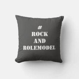#RockandRolemodel - Weiß. Kissen
