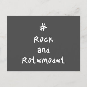 #RockandRolemodel - Weiß. Postkarte