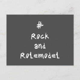 #RockandRolemodel - Weiß. Postkarte