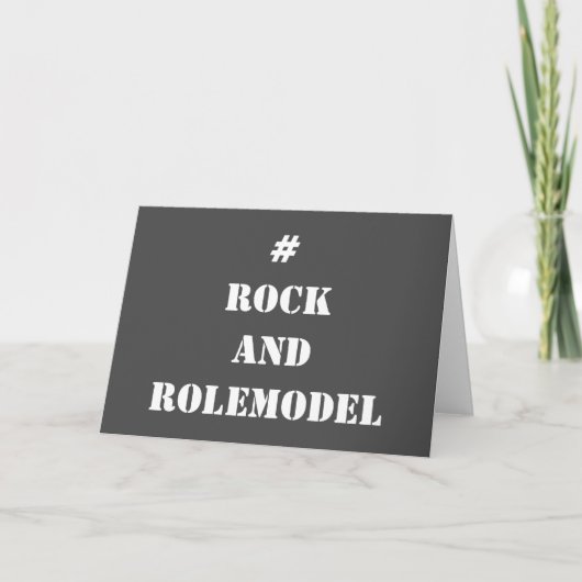 #RockandRolemodel - White Editable. Karte (Vorderseite)