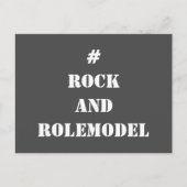 #RockandRolemodel - White Editable. Postkarte (Vorderseite)