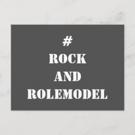 #RockandRolemodel - White Editable. Postkarte