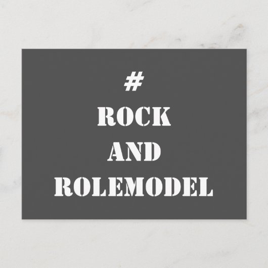 #RockandRolemodel - White Editable. Postkarte (Vorderseite)