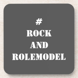 #RockandRolemodel - White editierbar. Getränkeuntersetzer