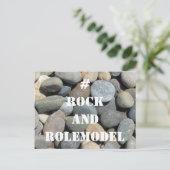 #RockandRolemodel - White on Rocks. Postkarte (Stehend Vorderseite)