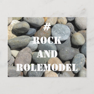 #RockandRolemodel - White on Rocks. Postkarte
