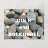 #RockandRolemodel - White on Rocks. Postkarte (Vorderseite)