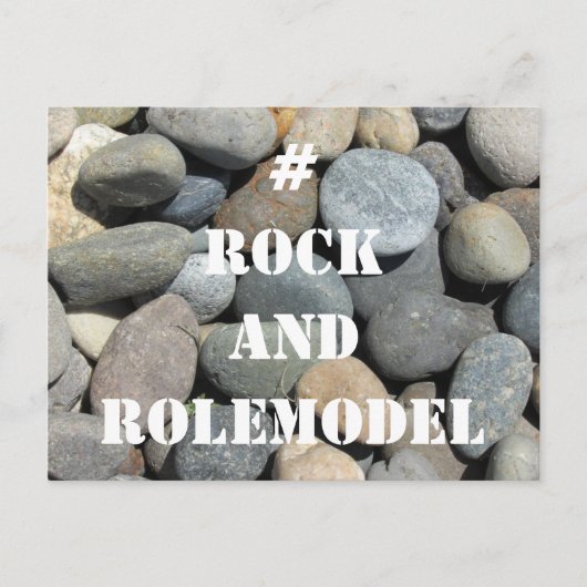 #RockandRolemodel - White on Rocks. Postkarte (Vorderseite)