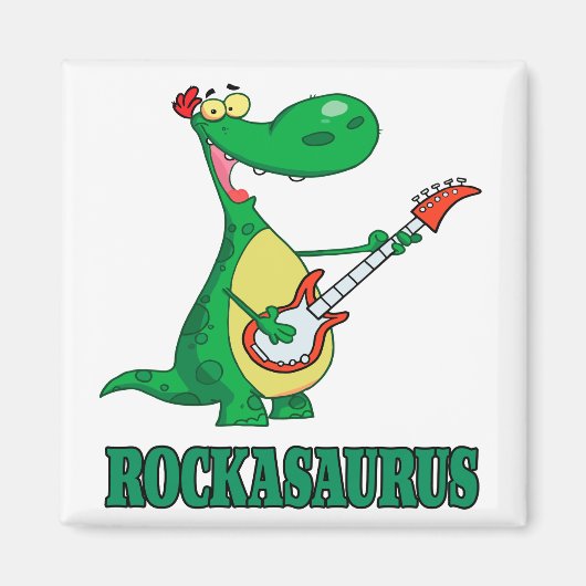 Rockasaurus Rock'n'Roll dino dinosaur.ai Magnet (Vorne)