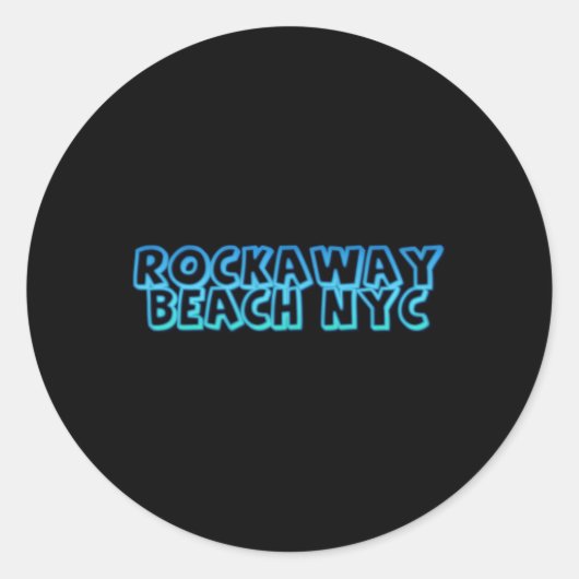 Rockaway Beach New York Runder Aufkleber (Vorderseite)