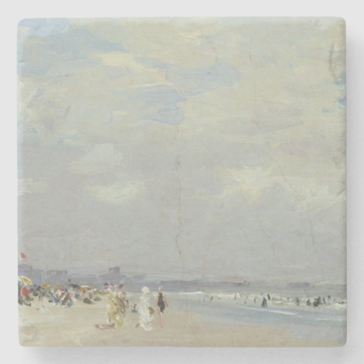 Rockaway Beach (New York) (von E.H. Potthast) Steinuntersetzer (Vorderseite)