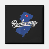 Rockaway New Jersey Nj Map Magnet (Vorne)