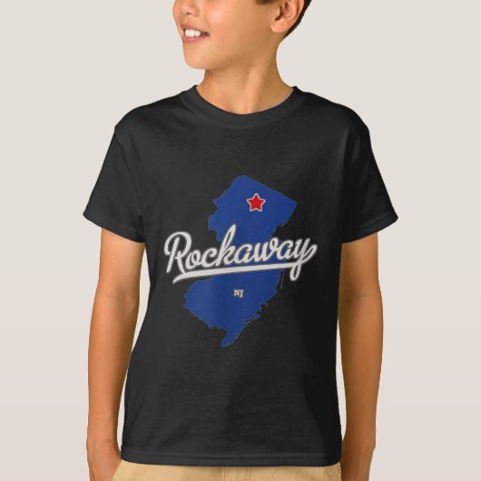 Rockaway New Jersey Nj Map T-Shirt (Vorderseite)