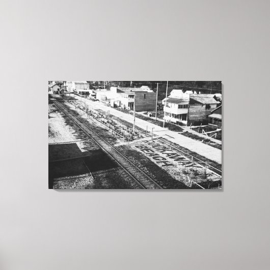 Rockaway, Oregon Beach und Main Street Fotograf Leinwanddruck (Vorderseite)