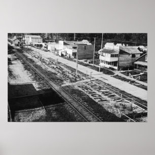 Rockaway, Oregon Beach und Main Street Fotograf Poster