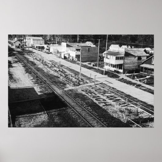 Rockaway, Oregon Beach und Main Street Fotograf Poster (Vorne)