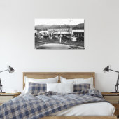 Rockaway, Oregon Hauptgeschäftsbereich Leinwanddruck (Insitu (Schlafzimmer))