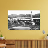 Rockaway, Oregon Hauptgeschäftsbereich Leinwanddruck (Insitu (Wohnzimmer))