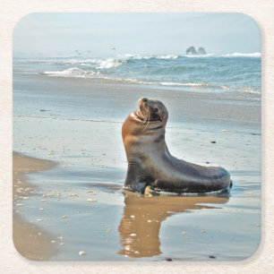 Rockaway Strand ODER Rechteckiger Pappuntersetzer