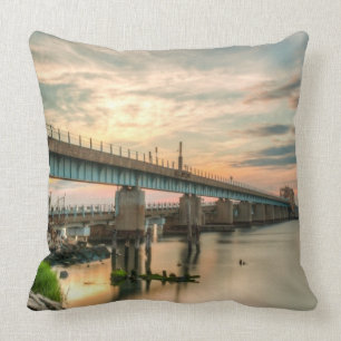 Rockaway Zug-Brücke Kissen