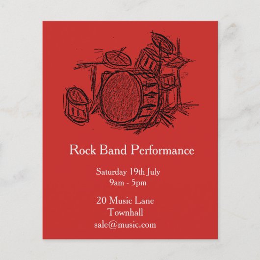 Rockband-Musikperformance Flyer (Vorne)