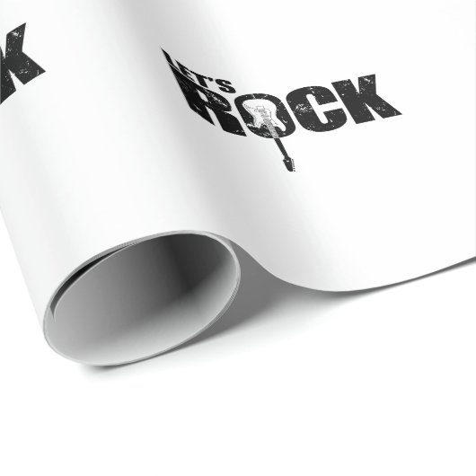 Rockband "Rock Gitarre Musikstil Genre" von lass Geschenkpapier (Rolleneckpunkt)