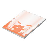 Rockbandgeräte auf Bühne Notizblock (Rotiert)