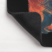 Rockbär mit E-Gitarre und brennender Fore Mousepad (Ecke)