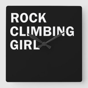 Rockclimbing Quadratische Wanduhr