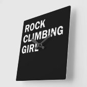 Rockclimbing Quadratische Wanduhr (Winkel)