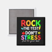 Rocke den Test lustig für Lehrer Schüler Kinder Fr Magnet (Vorderseite/Rückseite)