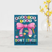 Rocke den Test, stress dich nicht, mach das Lehrer Karte (Gelbe Blume)