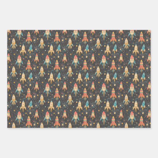 Rocked Science Universe Planets Astronomie Geschenkpapier Set (Vorderseite 2)