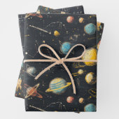 Rocked Science Universe Planets Astronomie Geschenkpapier Set (Beispiel)