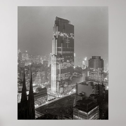 Rockefeller Center, 1933. Vintages Foto Poster (Vorne)
