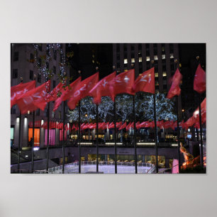 Rockefeller Center Ice Skaten Rink NYC Foto Poster
