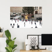 Rockefeller Center Ice Skating Rink NYC Photograph Poster (Heimbüro)