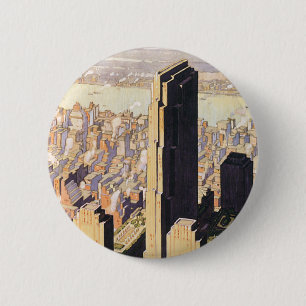 Rockefeller Center New York Button