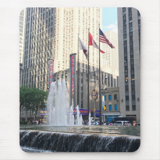 Rockefeller Center New York City Fohlingsfahnen Mousepad (Vorne)