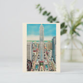 Rockefeller Center NYC Vintage-Ansichtskarte Postkarte (Stehend Vorderseite)