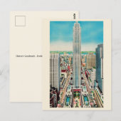 Rockefeller Center NYC Vintage-Ansichtskarte Postkarte (Vorne/Hinten)