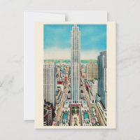 Rockefeller Center NYC Vintage-Ansichtskarte